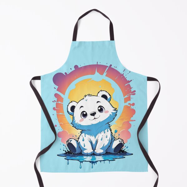 Item preview, Cute Polar Bear cub playing in the water designed and sold by BorgSpareParts.