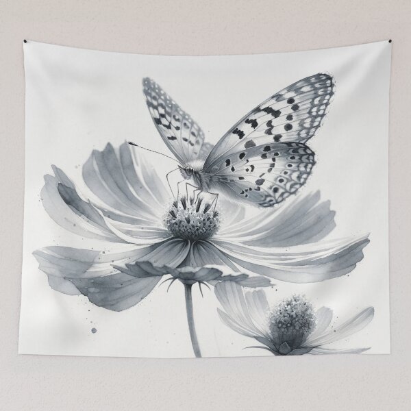 Item preview, Delicate butterfly perched on flower designed and sold by CardsStudio.