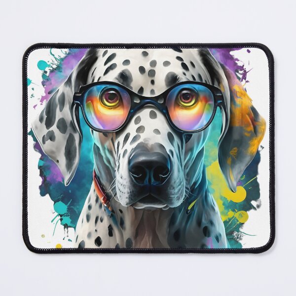 Artikelvorschau, Dalmatian Watercolor Dog Wearing Glasses T-Shirt entworfen und verkauft von Zibis09.