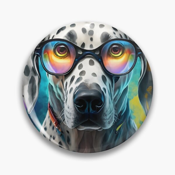 Artikelvorschau, Dalmatian Watercolor Dog Wearing Glasses T-Shirt entworfen und verkauft von Zibis09.