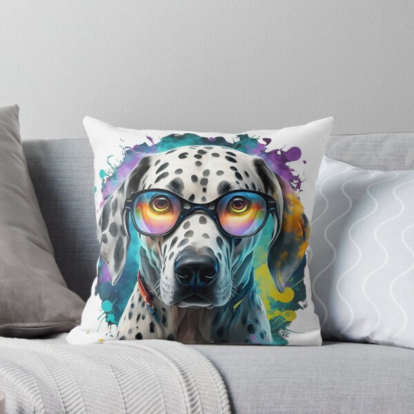 Item preview, Dalmatian Watercolor Dog Wearing Glasses T-Shirt designed and sold by Zibis09.
