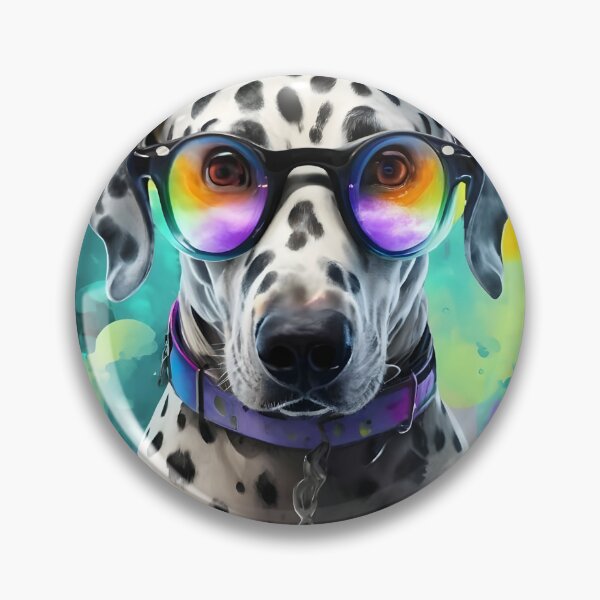 Artikelvorschau, Dalmatian Watercolor Dog Wearing Glasses T-Shirt entworfen und verkauft von Zibis09.