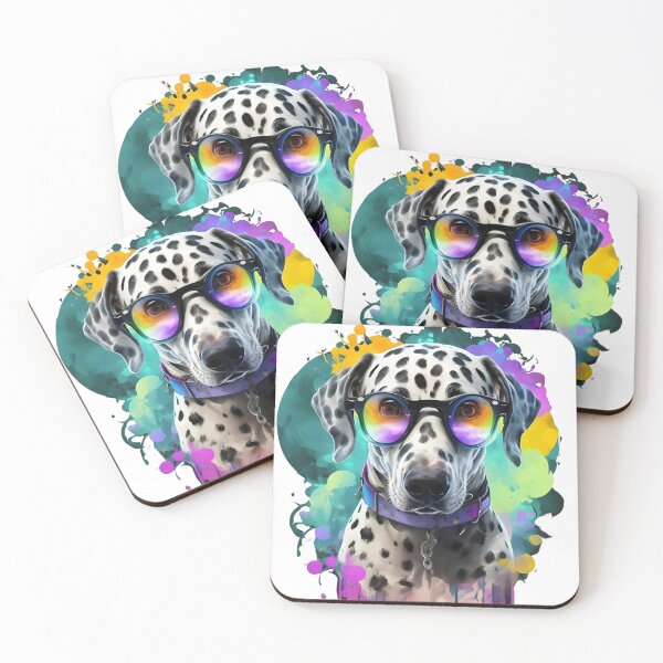 Item preview, Dalmatian Watercolor Dog Wearing Glasses T-Shirt designed and sold by Zibis09.