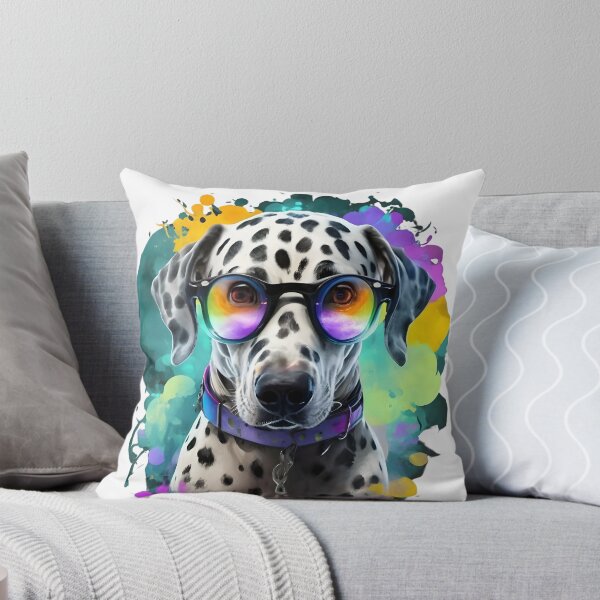 Item preview, Dalmatian Watercolor Dog Wearing Glasses T-Shirt designed and sold by Zibis09.