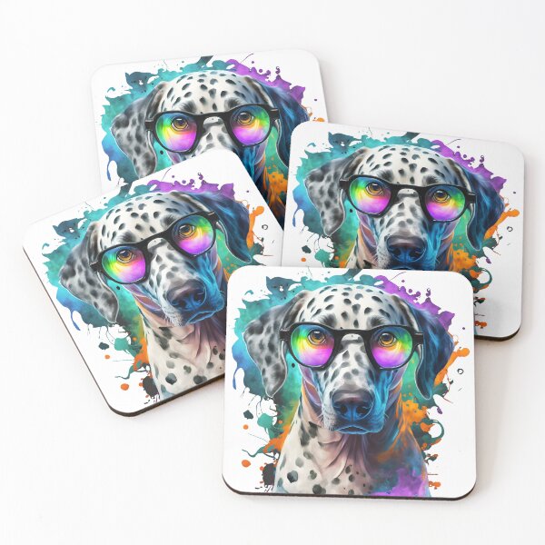 Item preview, Dalmatian Watercolor Dog Wearing Glasses T-Shirt designed and sold by Zibis09.