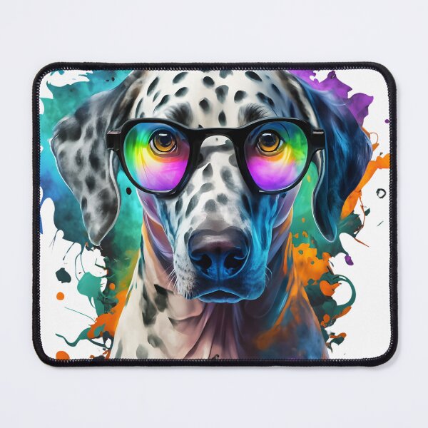 Artikelvorschau, Dalmatian Watercolor Dog Wearing Glasses T-Shirt entworfen und verkauft von Zibis09.