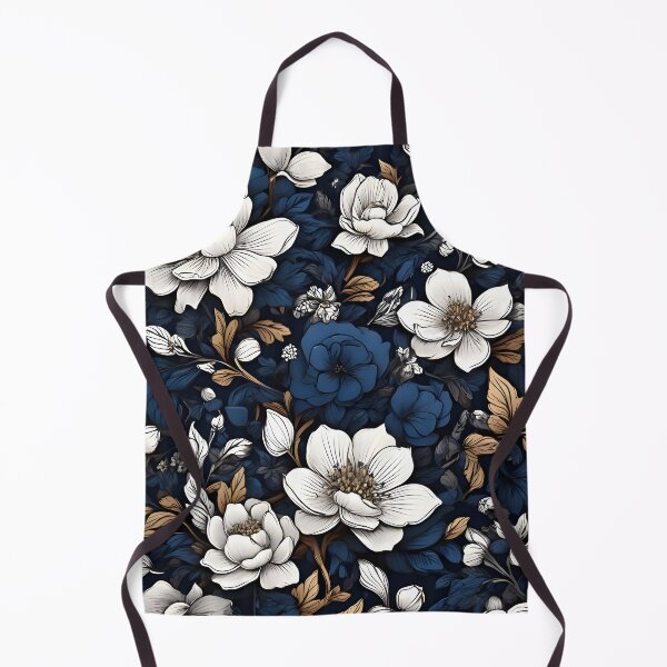 Item preview, White and Blue Floral Pattern designed and sold by WAUZ.