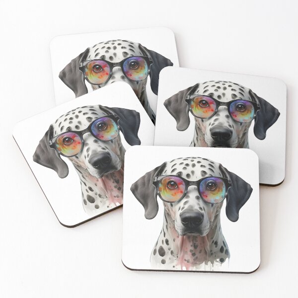 Item preview, Dalmatian Watercolor Dog Wearing Glasses T-Shirt designed and sold by Zibis09.