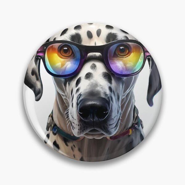 Artikelvorschau, Dalmatian Watercolor Dog Wearing Glasses T-Shirt entworfen und verkauft von Zibis09.