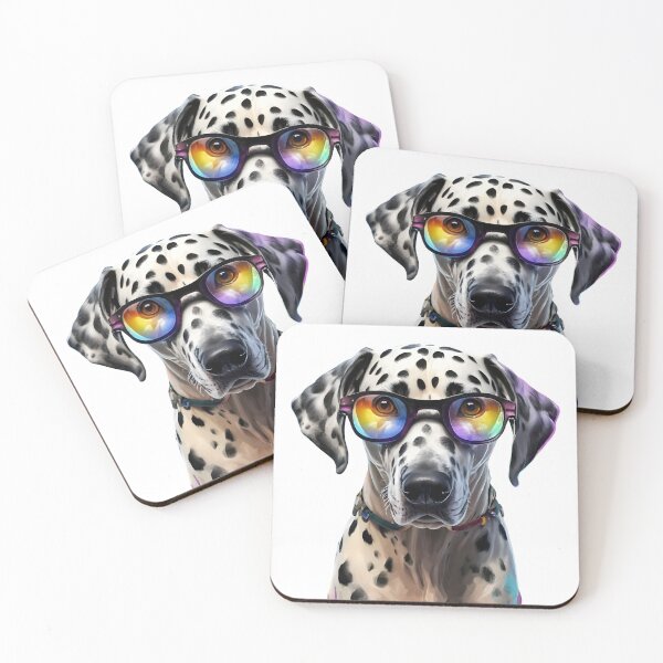 Item preview, Dalmatian Watercolor Dog Wearing Glasses T-Shirt designed and sold by Zibis09.