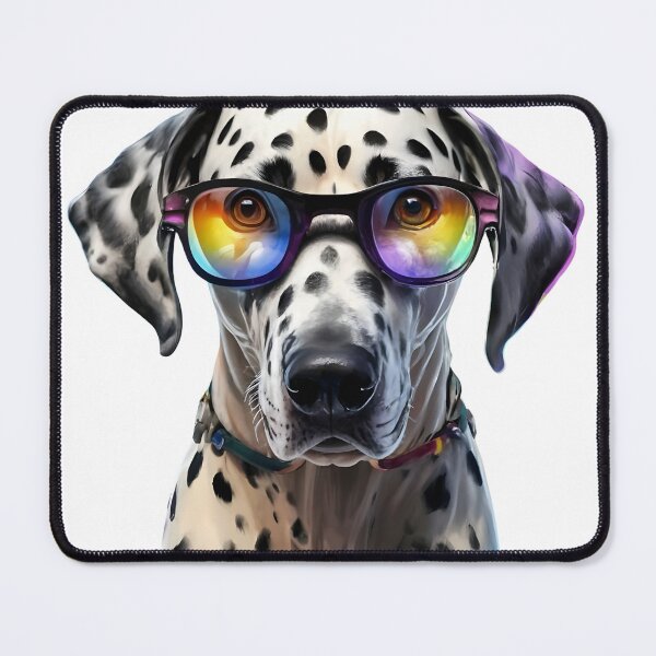 Artikelvorschau, Dalmatian Watercolor Dog Wearing Glasses T-Shirt entworfen und verkauft von Zibis09.