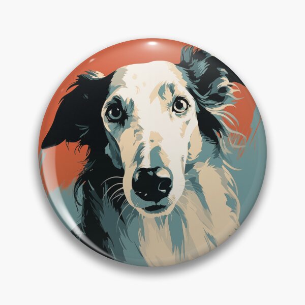 Item preview, Colorful Borzoi Russian Hound dog flat illustration designed and sold by Sleek Sketch Studio.