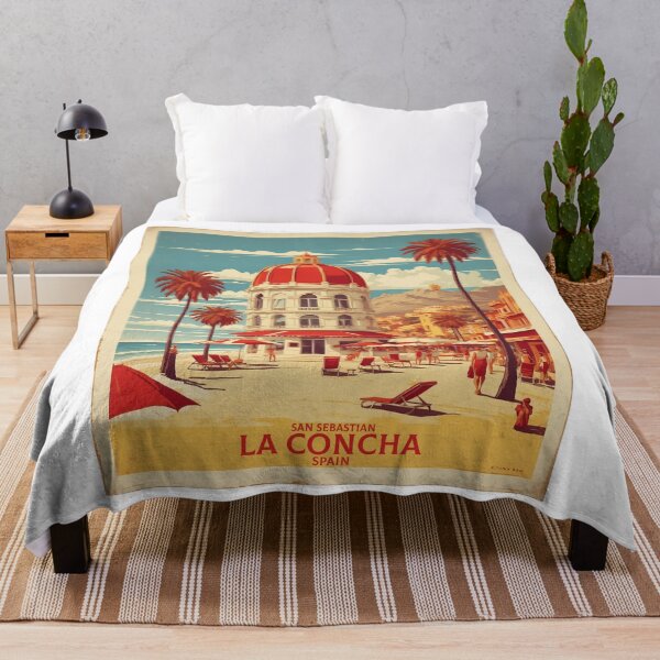 Item preview, La Concha San Sebastian Spain Tourism Vintage Poster designed and sold by TravelersGems.