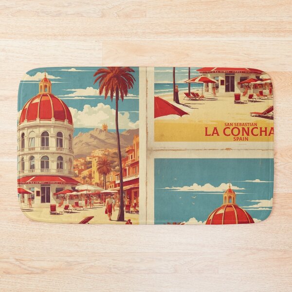 Item preview, La Concha San Sebastian Spain Tourism Vintage Poster designed and sold by TravelersGems.