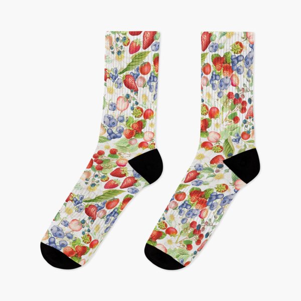 Item preview, Strawberries And Blueberries  Dance - Summer Pattern white Nightgarden designed and sold by UtArt.