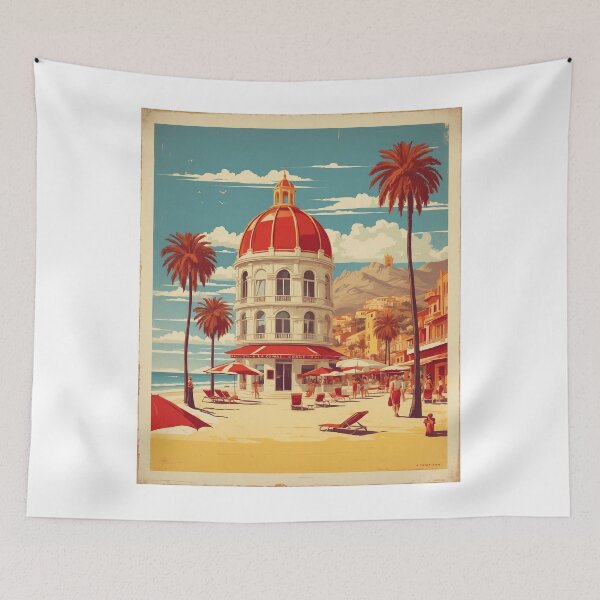 Item preview, La Concha San Sebastian Spain Tourism Vintage Poster designed and sold by TravelersGems.