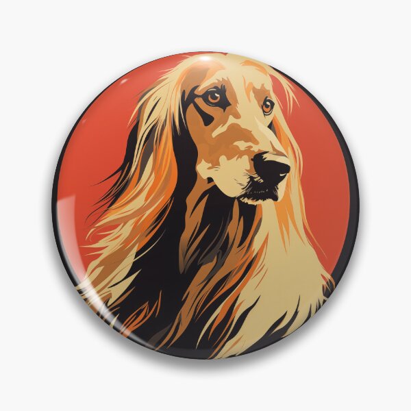 Artikelvorschau, Colorful Afghan Hound dog flat illustration entworfen und verkauft von Sleek Sketch Studio.