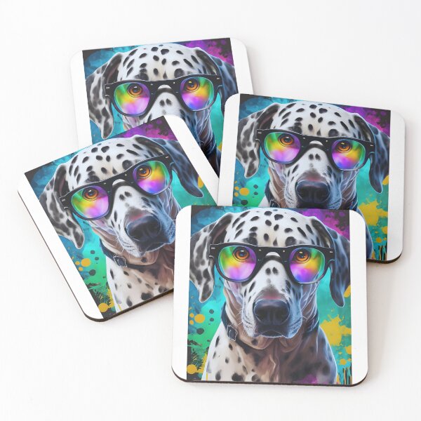 Item preview, Dalmatian Watercolor Dog Wearing Glasses T-Shirt designed and sold by Zibis09.