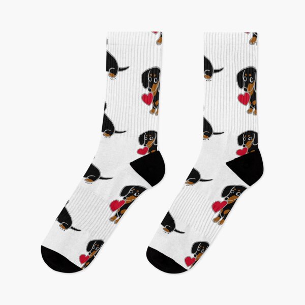 Item preview, Black and Tan Smooth Dachshund with Love designed and sold by HappyLabradors.