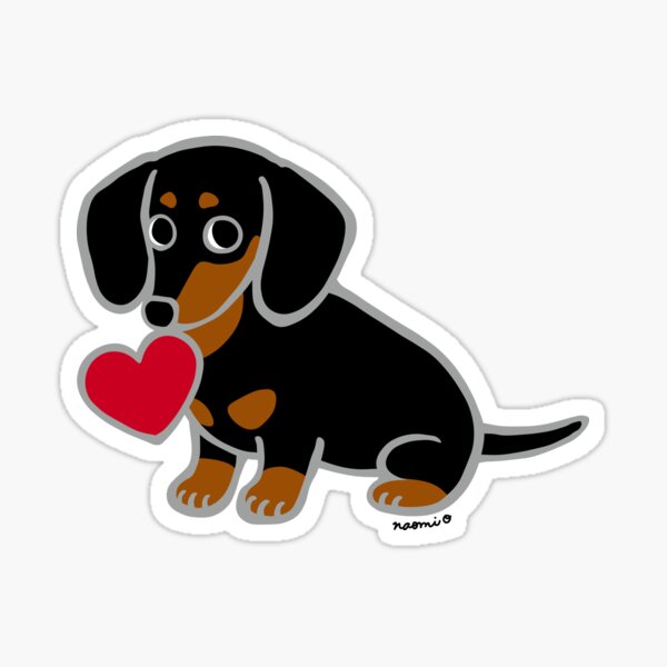 Item preview,  Black and Tan Smooth Dachshund with Love designed and sold by HappyLabradors.