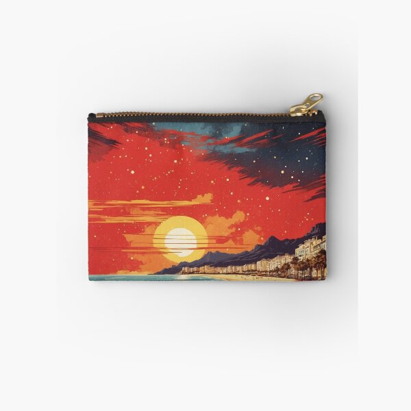 Item preview, La Concha Spain Starry Night and Moon Tourism Vintage Poster designed and sold by TravelersGems.