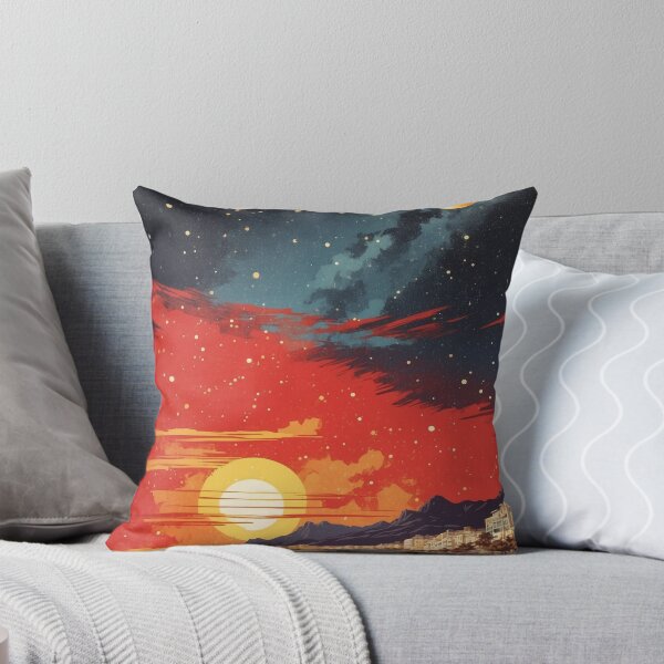Item preview, La Concha Spain Starry Night and Moon Tourism Vintage Poster designed and sold by TravelersGems.