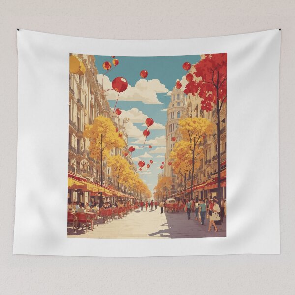 Item preview, La Rambla Barcelona Spain Tourism Vintage Poster 2 designed and sold by TravelersGems.