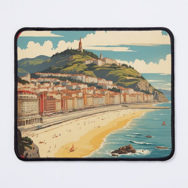 Artikelvorschau, La Concha San Sebastian Spanien Tourismus Vintage Poster 3 entworfen und verkauft von TravelersGems.