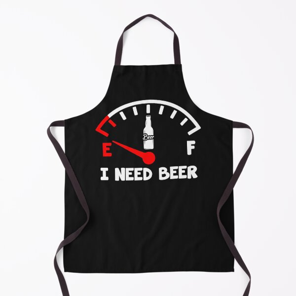Item preview, Delantal Chefs I Need A Beer BBQ designed and sold by Silhouette Crafts.