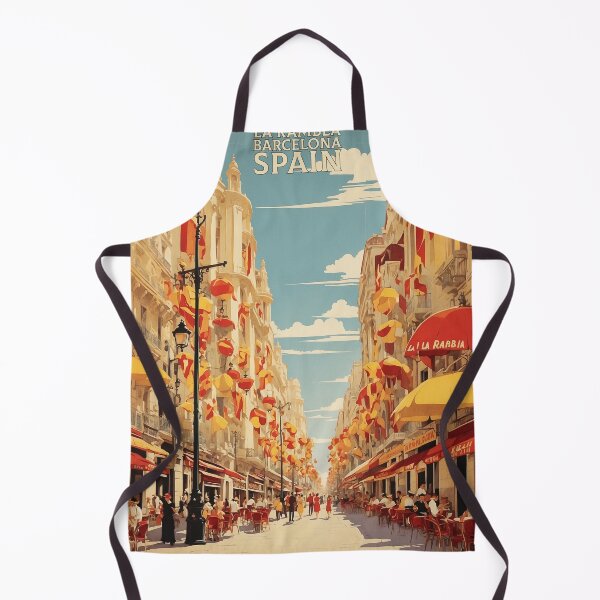 Item preview, La Rambla Barcelona Spain Tourism Vintage Poster 3 designed and sold by TravelersGems.