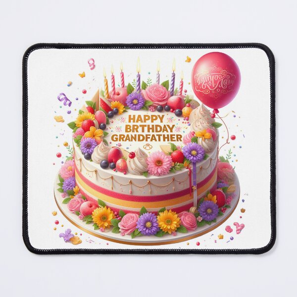 Item preview, Happy Birthday Grand Father Cake Balloon Happy Birthday designed and sold by SimpleP.