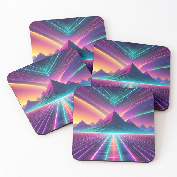 Item preview, 80s Neon Mountain Background designed and sold by NinjaRat.