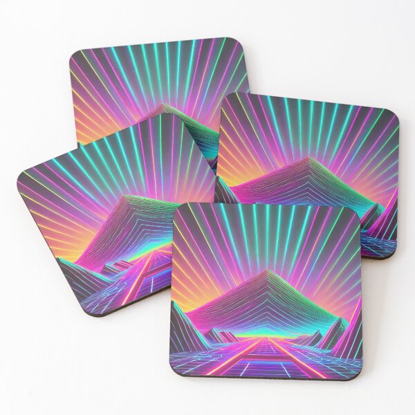 Item preview, 80s Neon Pyramid Background designed and sold by NinjaRat.