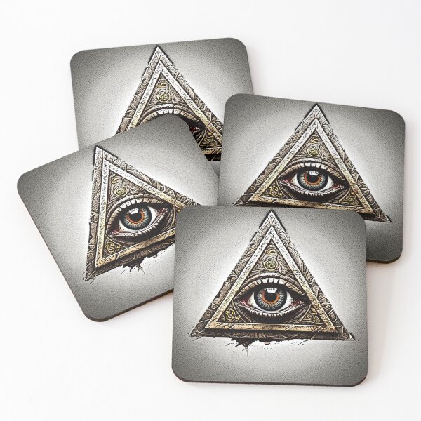 Item preview, eyeball and triangle (4) designed and sold by tileartwork.