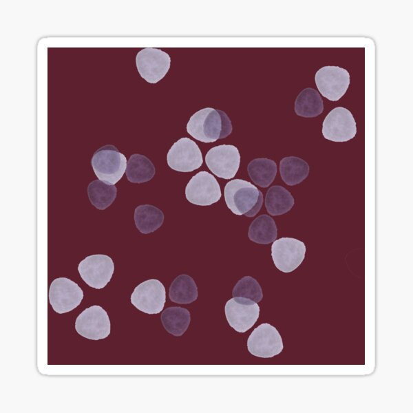 Bright Spring Petals in Burgundy Sticker