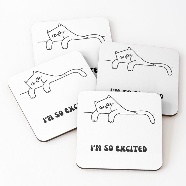 Item preview, I'm So Excited, Cat Lounging designed and sold by Gagamu.