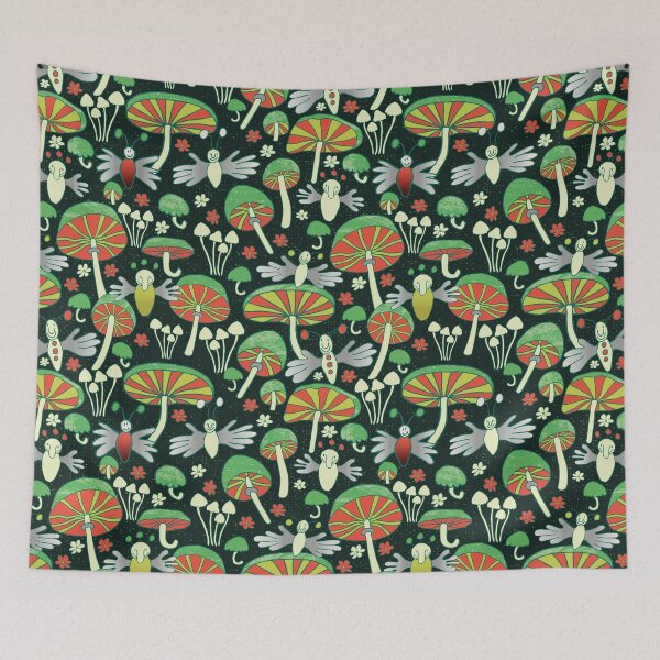 Item preview, fingerflies and fungi at night designed and sold by colorofmagic.