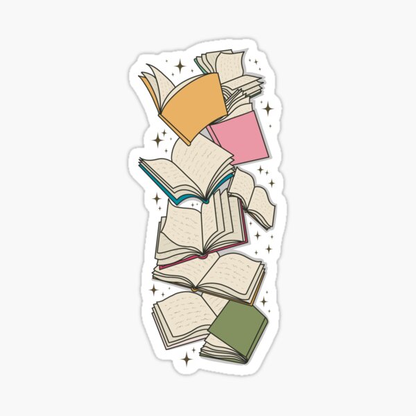 Item preview, Books Are Magic Floating designed and sold by BlushingLumi.