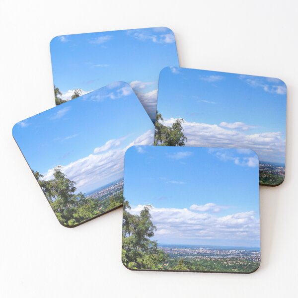 Item preview, A beautiful panorama of the city of Novi sad with a blue sky filled with clouds. designed and sold by Dream-dust.