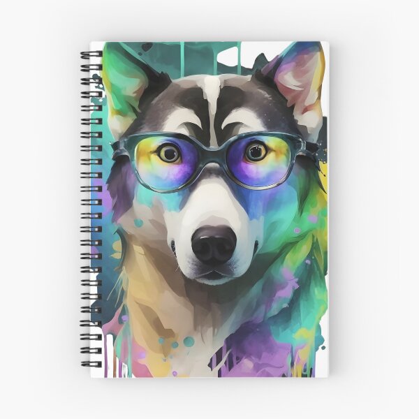 Item preview, Husky Watercolor Dog Wearing Glasses T-Shirt designed and sold by Zibis09.