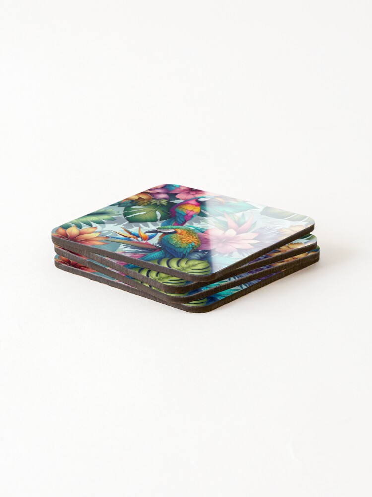 Thumbnail 4 of 5, Coasters (Set of 4), Tropical Paradise Collection designed and sold by RuiFernandes.