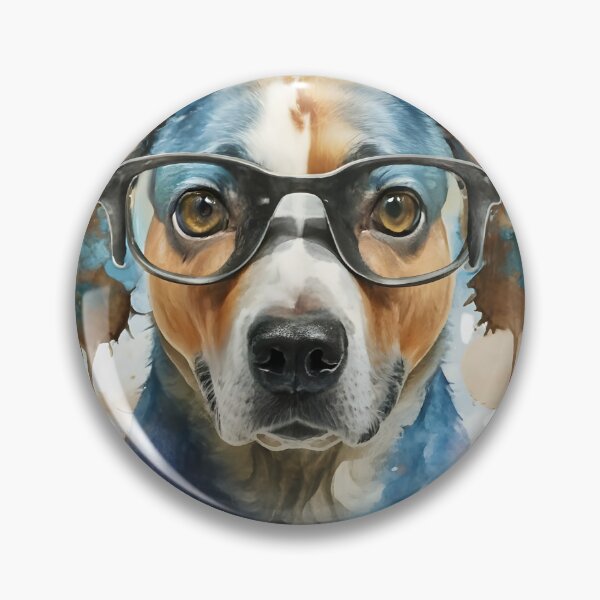 Artikelvorschau, Australian Cattle Dog Watercolor Dog Wearing Glasses T-Shirt entworfen und verkauft von Zibis09.