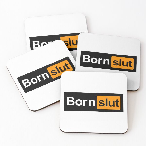 Item preview, Born slut on white designed and sold by TeaseMePleaseMe.