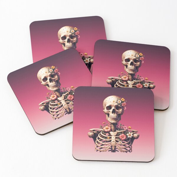 Item preview, skeleton with flowers, flowered skull, succulent skeleton designed and sold by Krasnovaovaova.