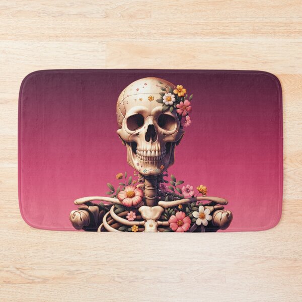 Item preview, skeleton with flowers, flowered skull, succulent skeleton designed and sold by Krasnovaovaova.