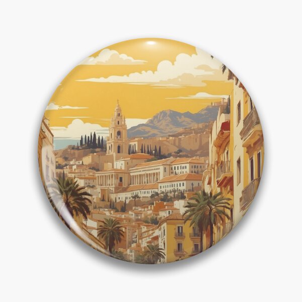 Item preview, Malaga Andalusia Spain Tourism Vintage Poster 2 designed and sold by TravelersGems.