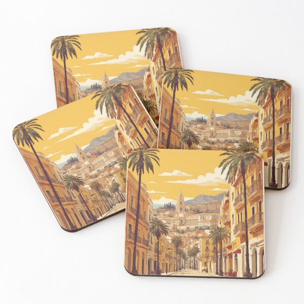 Item preview, Malaga Andalusia Spain Tourism Vintage Poster 2 designed and sold by TravelersGems.