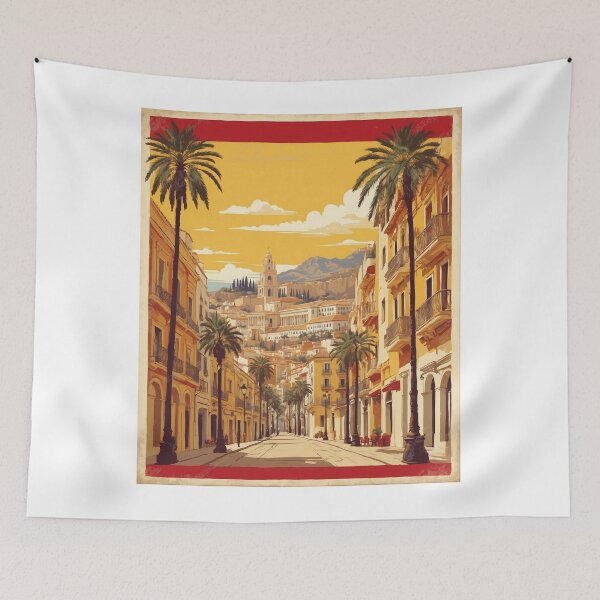 Item preview, Malaga Andalusia Spain Tourism Vintage Poster 2 designed and sold by TravelersGems.