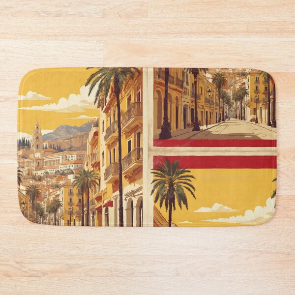 Item preview, Malaga Andalusia Spain Tourism Vintage Poster 2 designed and sold by TravelersGems.