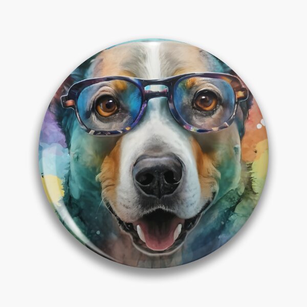 Artikelvorschau, Australian Cattle Dog Watercolor Dog Wearing Glasses T-Shirt entworfen und verkauft von Zibis09.